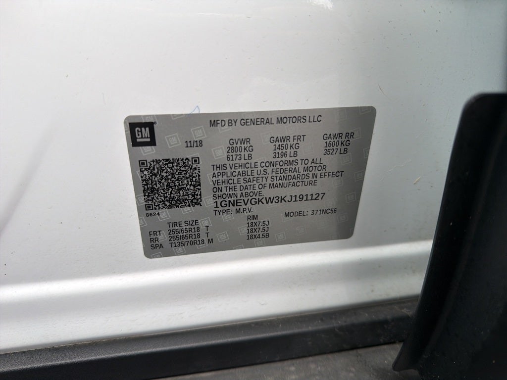 2019 Chevrolet Traverse LT Cloth w/1LT CARBRAVO!