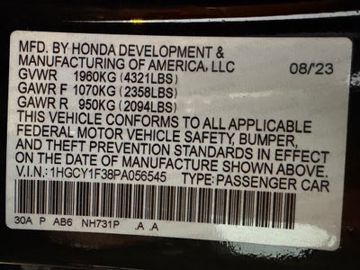 2023 Honda Accord EX CARBRAVO