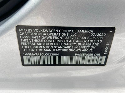 2020 Volkswagen Passat 2.0T R-Line