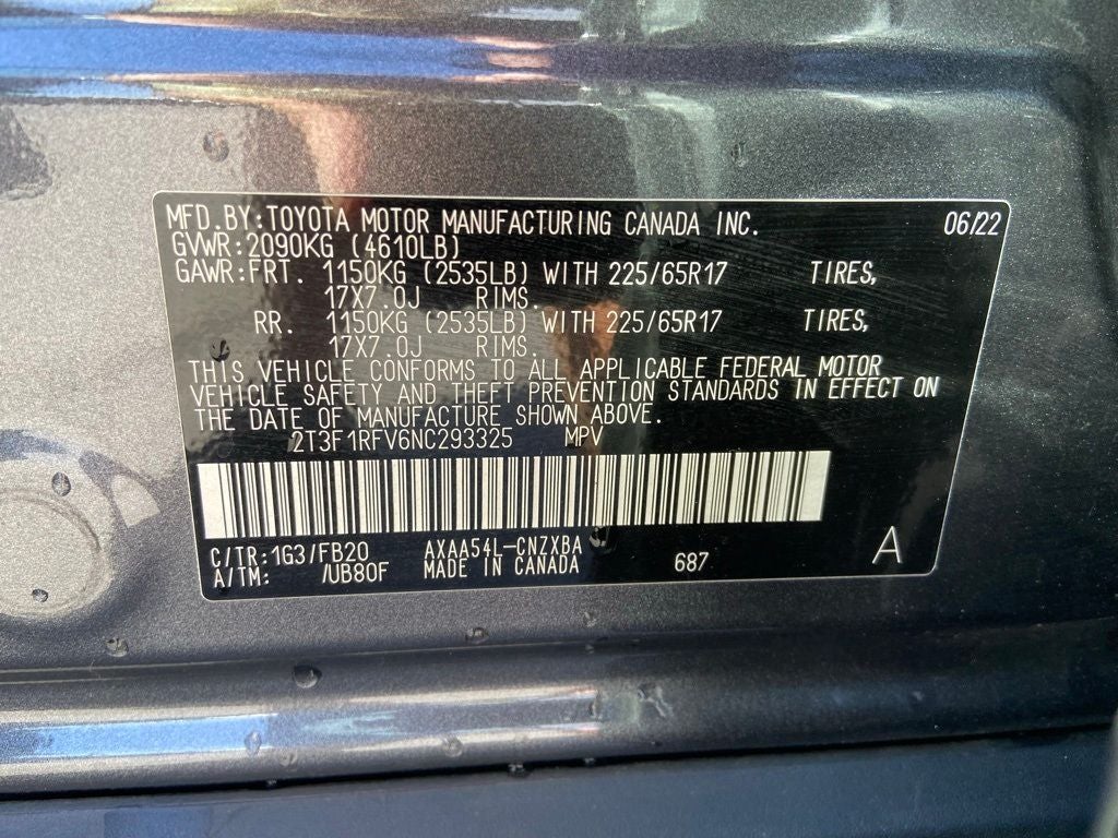 2022 Toyota RAV4 LE 1 Owner 4WD Only 39865 Miles