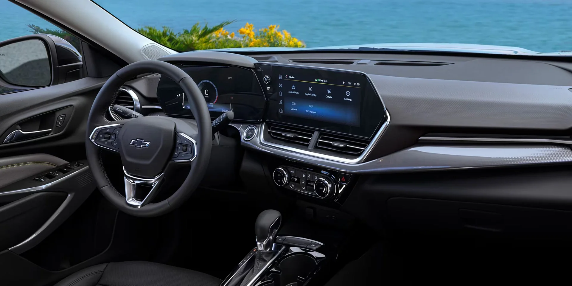 Interior view of the Chevy Trax dashboard